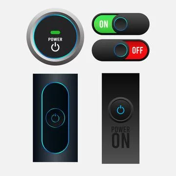 Power buttons for vector Stock Illustration