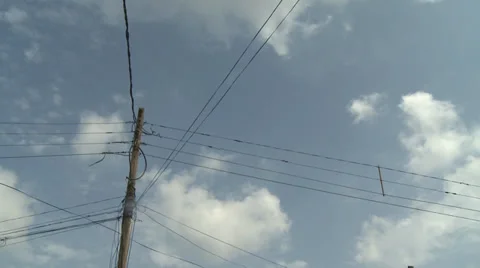 Power cable chaos Stock Footage 38485007