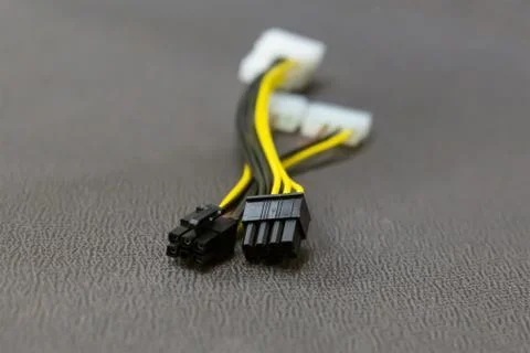 Power cable for computer 8 pin 12 v for connecting video cards Foto stock