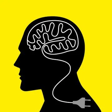 Power cable that forming a human brain Stock Illustration