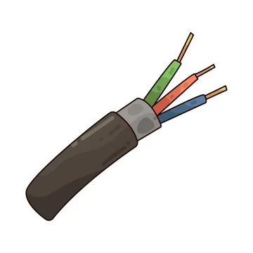 Power cable illustration Stock Illustration