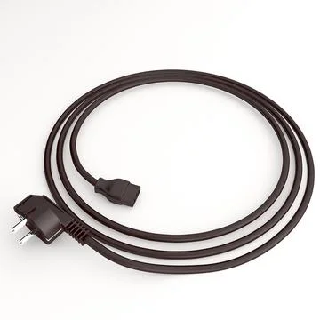 Power Cable & Plug 3D Model