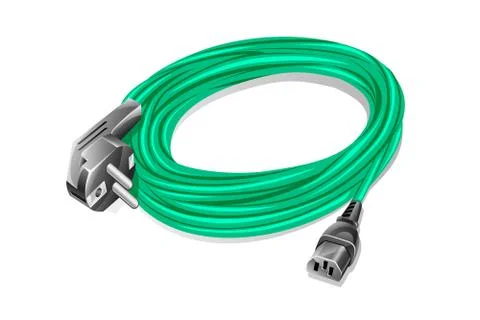 Power cable vector icon Stock Illustration