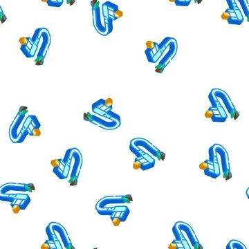 Power cables isometric icon seamless pattern Stock Illustration