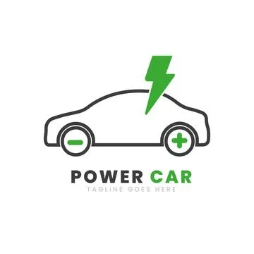 Power car design logo template illustration Stock Illustration