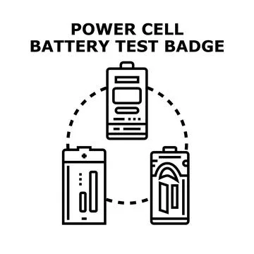 Power cell battery test concept vector illustration Stockillustratie