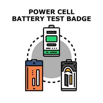 Power cell battery test concept vector illustration イラスト素材