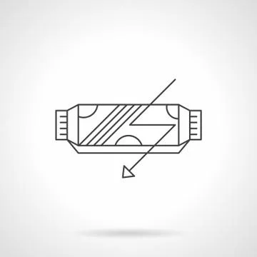 Power cereal bar flat line vector icon Ilustração Stock