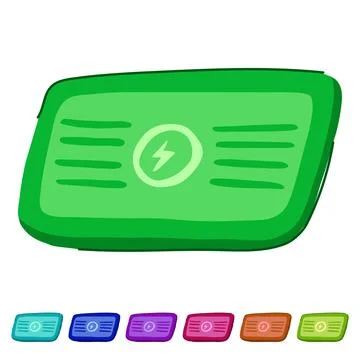 Power charging mat vector cartoon graphic 스톡 일러스트