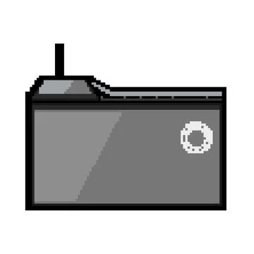 Power charging mouse pad wireless pixel art vector illustration Stock Illustration