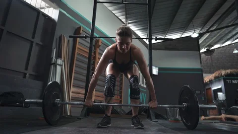 Power cleans front squats Stock-Footage 104410019