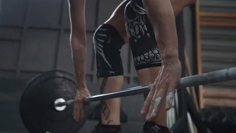 Power cleans front squats Stock-Footage 104410091