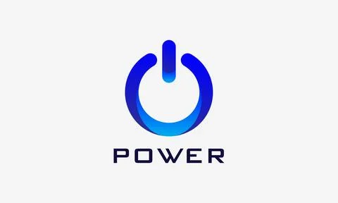 Power click button touch sign symbol connection network control minimalist .. Ilustración de archivo