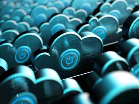 Power Cloud Computing Ilustração Stock