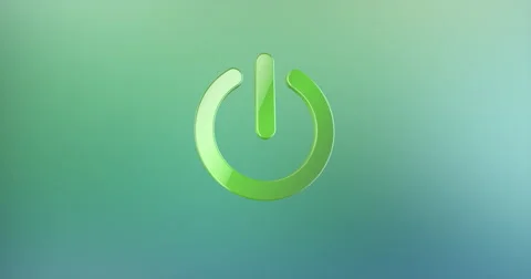 Power ON Color  3d Icon Stock Footage 67207991