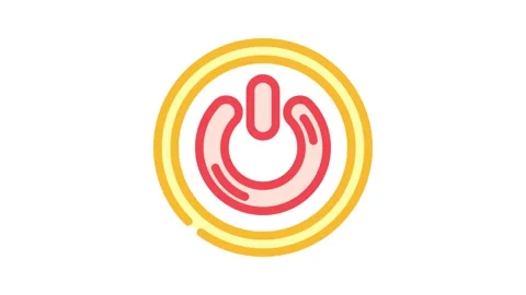 Power off color icon animation Vídeo Stock 327266170