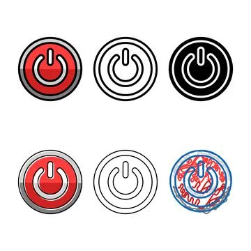 Power off color icon vector edition Illustrazione stock
