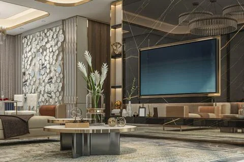 The Power of Colors Using Wall Backgrounds to Set the Mood in Your Living Roo Illustrazione stock