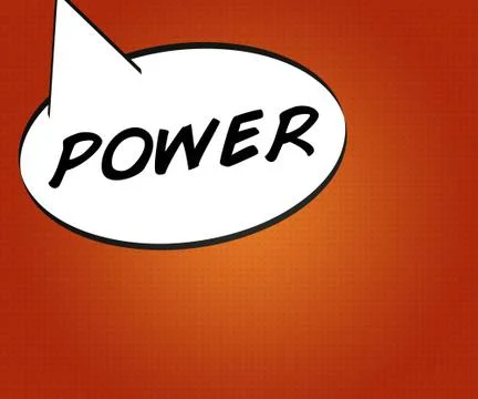 Power comic speech bubble Stock Illustration