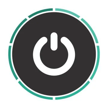 Power computer symbol Illustrazione stock
