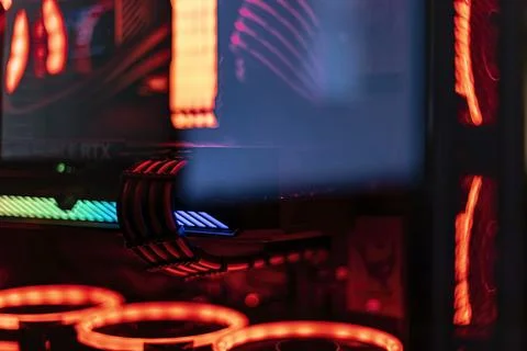 Power Connector of a GPU Stock Photos
