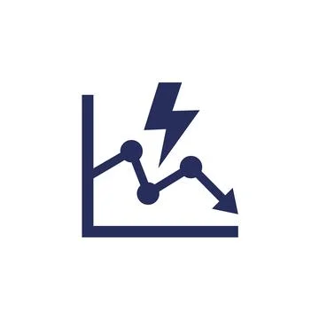 Power consumption decrease, reduction icon イラスト素材