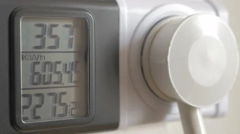 Power consumption measuring while slow panning 4K 3840X2160 UHD footage - Ele Stock Footage 50282961