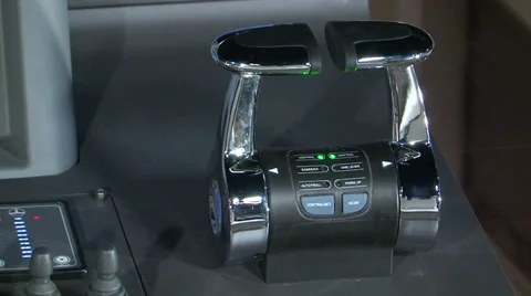 Power control of a boat Stock Footage 32212290