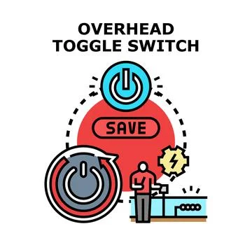 Power control saving energy and starting processes Stock Illustration