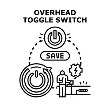 Power control saving energy and starting processes Stockillustratie