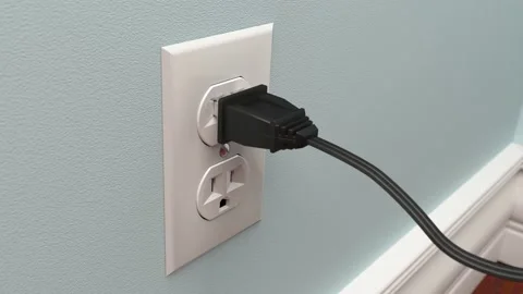 Power Cord 3D Animation Stock Footage 168764876