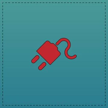 Power cord computer symbol Illustrazione stock