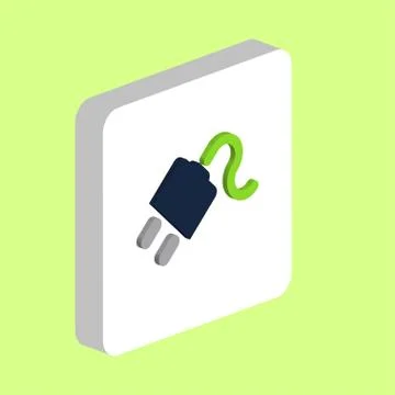 Power cord computer symbol Stock Illustration