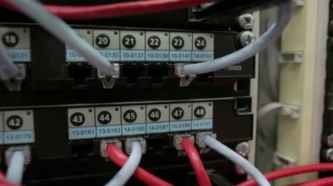 Power cord connector server 02 Video stock 44493518