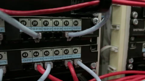 Power cord connector server Stock Footage 44493484