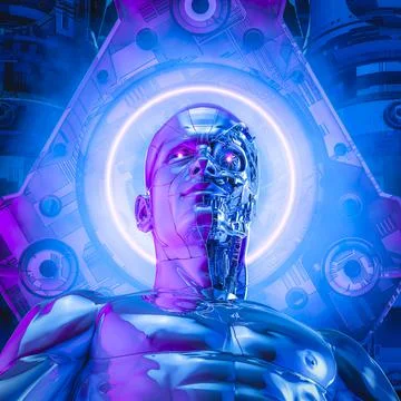 Power core cyborg Stock-Illustration