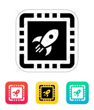 Power CPU icon. Vector illustration Stock Illustration
