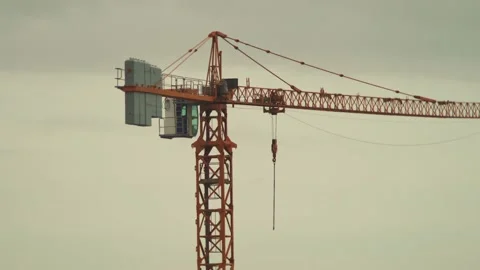 Power crane operator leaving work Stock Footage 233635993