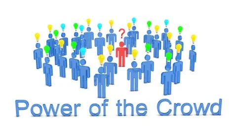 Power of the Crowd Stock Illustration
