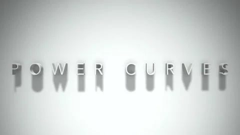 Power curves 3D title animation with shadows on a white background Stock Footage 297857642