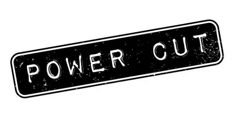 Power Cut rubber stamp Ilustração Stock