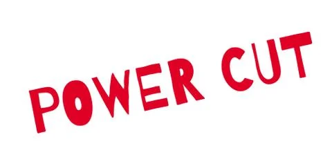 Power Cut rubber stamp Ilustração Stock