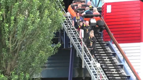 Power cut triggers emergency evacuation at Drayton Manor Stock Footage 337152748