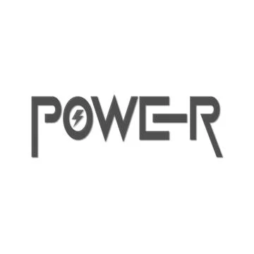 Power design logo Illustrazione stock