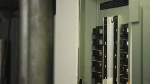 Power Distribution Breaker Box in a studio Stock Footage 89501870
