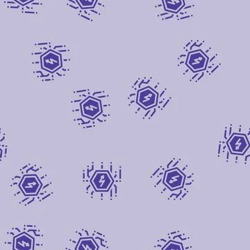 Power distribution electric glyph vector seamless pattern Stock Illustration