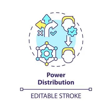 Power distribution multi color concept icon Stock Illustration