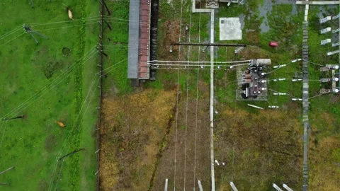 Power distribution station Stock Footage 168570162