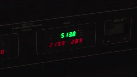 Power distribution unit with digital display Stock Footage 333542984