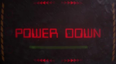 Power Down Warning Alert Signaling on an Old Monitor Stock Footage 68800261